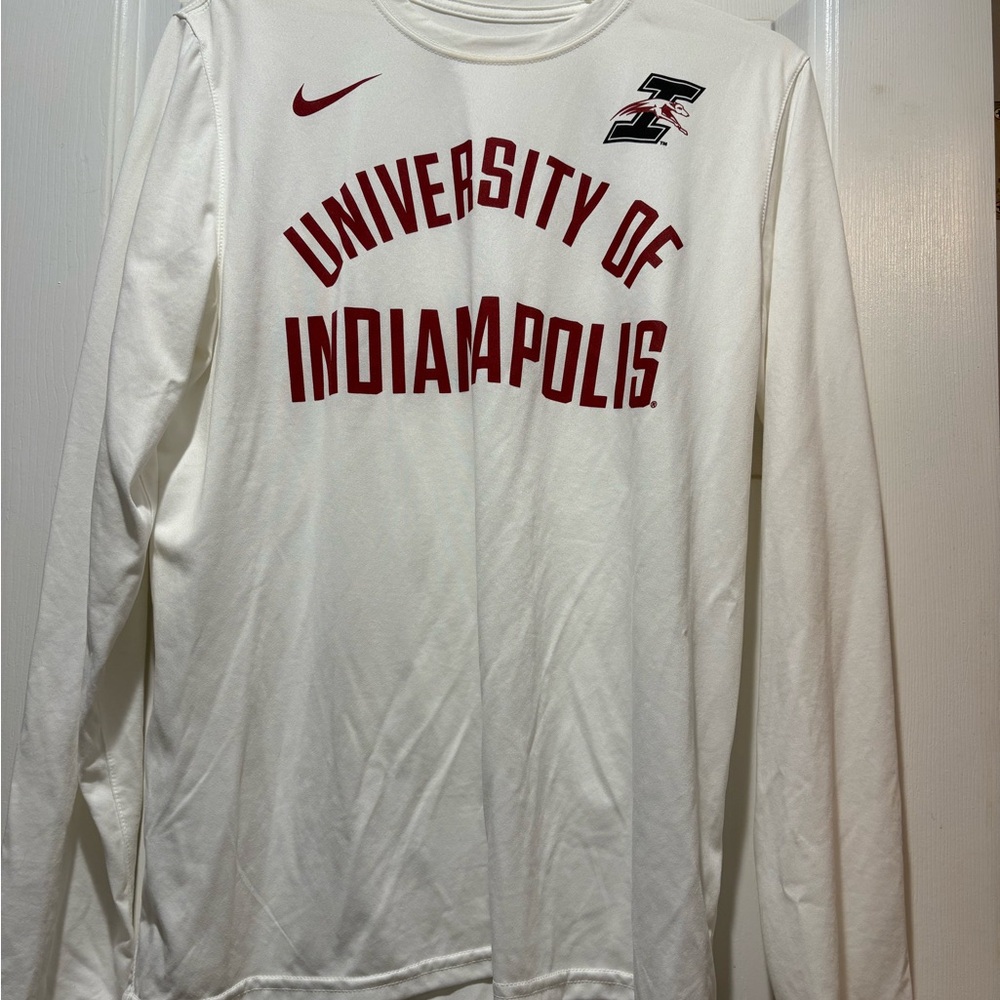 Nike White University of Indianapolis Long Sleeve Tee